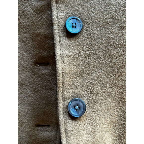 Womens Wool & Angora Chestnut Tan Brown Eddie Bauer Peacoat - Picture 11 of 12